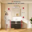 Keonjinn 30"x30" Square Brushed Nickel Bathroom Mirrors, HD Tempered Glass