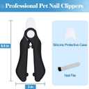 Swihauk Heavy Duty Dog Nail Clippers and Trimmers, Professional Pet Nail Clippers with Nail File for Dogs Cats Small Animal, Claw Clippers with Safety Guard to Prevent Over-Cutting, Black (Blue)