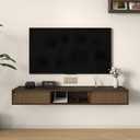 70" Floating TV Stand Wall Mounted Media Console Walnut
Fits up to 85" screens; features 2 flip-down cabinet doors; modern dual-tone style crafted for bedroom entertainment centers