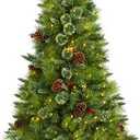 Nearly Natural 5ft. Montana Mixed Pine Artificial Christmas Tree with Pine Cones, Berries and 250 Clear LED Lights