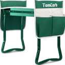 TomCare Upgraded Garden Kneeler Seat Widen Soft Kneeling Pad Garden Stools Garden Bench with 2 Large Tool Pouches Outdoor Foldable Gardening Gifts for Women Men Gardeners, Green