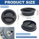 4 Pack Umbrella Base Stand Drain Plug Caps with Sealing Silicone O-Ring, Inlet and Outlet Cover Replacement Parts for Water Fillable Umbrella Base, Sand, Heavy Duty