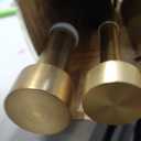 Double Curtain Rods with Aluminum End Cap and Full Surround Brackets,1"Front and 5/8" Back Rod,Adjustable between 72 to 144 Inches (6-12 Feet), Warm Gold Double Window Drapery Rod