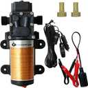 Portable DC 12V 75W Electric Gasoline Transfer Pump, Moves Up to 110 Gallons of Gas Per Hour, Great for Vehicles, Boats, Motorbike, Equipment, Gasoline (110GPH-SINGLE PUMP)
