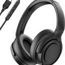 Wired Over-Ear Headphones with USB C Connector, Hi-Fi Stereo Sound, Noise-Isolating Ear Cups, Comfortable Fit for USB C Devices (No Bag, Black)
