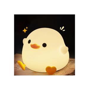 ute Duck Night Light, Dodo Duck Cute Lamp, Bean Shape, Kids Squishy Novelty Ducky Light Stuff, Silicone Dimmable Touch Nightlight, College White Elephant Gift, Baby Nursery Room LED Décor