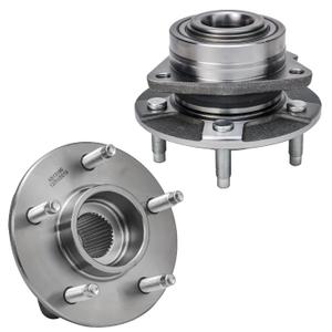 Detroit Axle - Front Wheel Hub and Bearings Assembly Replacement for Saturn Vue Pontiac Torrent Chevy Equinox 5 Lug Without ABS - 2pc Set