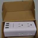 USB Multi Plug Outlet Extender - YISHU Surge Protector with Rotating Plug, 6 AC Plug Extender with 3 USB Ports, 3-Sided Swivel Power Strip Best Ideal Stocking Stuffers for Adults (White)