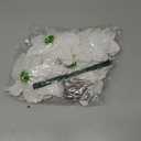 Zhuqing 15Pcs Christmas Poinsettia Artificial Flowers Decorations, Glitter Poinsettia Christmas Tree Ornaments, Black Tree Flowers for Xmas/Wedding/Holiday/Wreath/Garland Decor, with Cilps, 5.5 Inch (White)