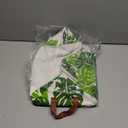 HKEC Rectangle Green Storage Basket, Clothes Basket with Handles, Collapsible Storage Box, Gift Basket, Room Decor (Banana Leaf)