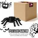 Halloween Spider Candlestick Holders Cute Spider Shape Candle Stick Holders Ceramic Taper Candle Holder for Halloween Party Holiday Office Home Table Centerpiece Decor Friends Gift