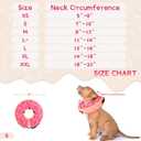 Supet Inflatable Dog Cone Collar Alternative After Surgery, Doggie Neck Donut Collar Recovery ECollar for Post Surgery, Soft Dog Cone for Small Medium Puppies Cats, Donut Pink S(Neck 7"-9.5")