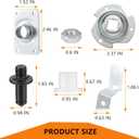 WE25X205 WE25M40 Dryer Drum Bearing Replacemnt Kit Contains WE12M29 Drum Drive Belt WE1M333 Drum Bearing Slide - Compatible With GE Hotpoint Replaces AP2619300,784658,PS267529