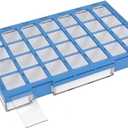 EZY DOSE Weekly AM/PM (7-Day) Daily Pharmadose Pill Planner, Medicine Case, Vitamin and Supplement Organizer, Large Easy Fill Compartments, 4 Times a Day, 28 Compartments, Clear Lids, Blue, BPA Free