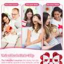 2 x 2 Pack Valentine Glitter Bow Hair Clips for Women, 3.542.56 Inch Heart Pattern Hair Bows Clips, Sparkly Pink Hair Barrettes for Daily Wear, Party Decor (Red)