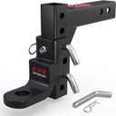 OPENROAD Adjustable Trailer Hitch Ball Mount, Fits 2-Inch Receiver, 1-Inch Hole, 7500lbs, 9-1/2" Drop/ 8-1/4" Rise Drop Hitch, Tow Hitch for Heavy Duty Truck with Secure Screw-in Pin & R-Clip