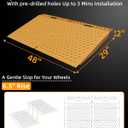 VNN 29" x 48" Shed Ramp for Riding Mower - 1500 LB Capacity Shed Ramps, Anti-Slip Punch Plate Ramp for ATV, Motorcycles, Garages & Barns (2PC, Yellow, Alloy)