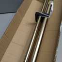 Double Curtain Rods 72-144 Inches for Windows, 1 Inch Diameter Adjustable Heavy Duty Drapery Rod with Aluminum Alloy Brackets and Finials, Modern Stylish Dual Curtains Rod, Brushed Gold