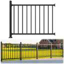Guwezoy 36 in. H x 4 ft. W Modular Aluminum Deck Railing Kits with Post