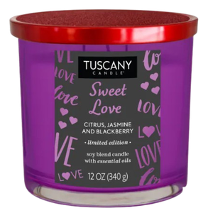 Tuscany Valentines Limited Edition Sweet Love Scented Jar Candle 12oz