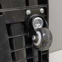 Dolly Cart with Wheels 440lbs, Folding Hand Truck with 6 TPE Wheels (2 with Brakes) & 21 in Extendable Full Platform, Foldable Cart with 2 Elastic Straps for Easy Moving, Travel, and Storage, Black