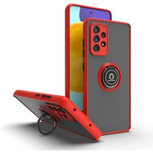 is specially designed for Samsung Galaxy A52(5G) Anti-Scratches,anti-fingerprint, built-in 360 rotating ring bracket solid and durable magnetic car phone case, suitable for 6.5inches Women-Red