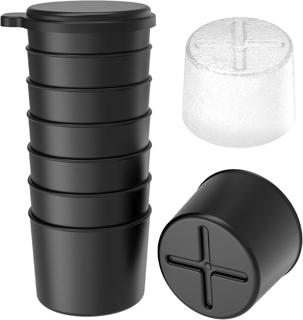 Ice Mold Accessory for KitchenAid Shave Ice Attachment, Reusable Plastic Ice Molds with Lids for Kitchenaid Ice Shaver Attachment - 8PCS for Small