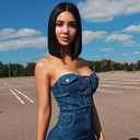 MIMAN 14 Inch Short Black Bob Wigs for Women Shoulder Length Middle Part Small Lace Front Wig Medium Length Black Straight Wig Halloween Costume Wigs for Women