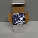 Decorative Outdoor Floral Pillow Covers Set of 2,Waterproof Boho Farmhouse Throw Pillows Summer Coastal Accent Pillowcases for Patio Furniture Garden Sofa 18x18 Inch, Navy Blue