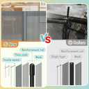 236'' Retractable Baby Gates Extra Wide, 42'' Extra Tall Retractable Dog Gate, 20 FT Grey Indoor/Outdoor Retractable Gate with Reinforcement Rods for Garage, Doorways, Stairs, Decks, Driveway, Patio