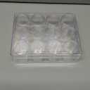 Blulu Clear Bead Organizer Small Bead Storage Containers Set 12 Pieces Plastic Storage Cases Cylindrical Clear Craft Supply Case for Earrings, Rings, Necklace, Threads, Beads(1.9 x 1.5 x 1.5 Inches)