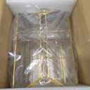 Glass Card Box with Slot, 10.2 inch Large Gold Clear Card Box for Wedding Receptions, Decorative Storage Box with Lock for Baby Shower, Birthday Party, Bridal Shower