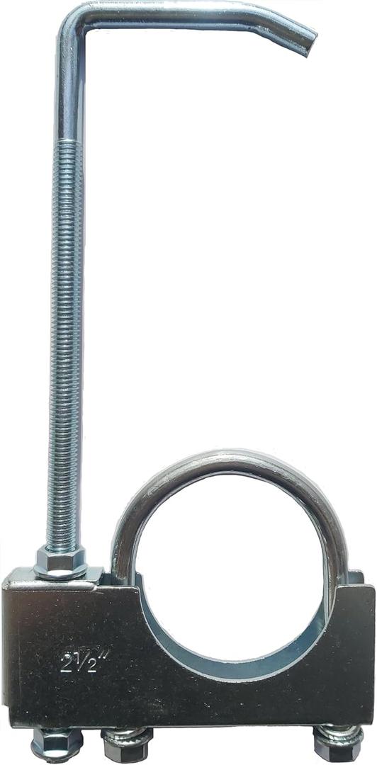 2-1/2" Universal Clamp On Exhaust Hanger, 2.5 inch Universal Exhuast Hanger Fits 2-1/2" Exhaust Pipe, Heavy-Duty Exhaust Clamp with Hanger Exhaust System Hanger for Car Truck Exhaust Pipe (2.5")
