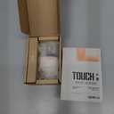 LOFREE Touch PBT Wireless Mouse with USB Receiver, Bluetooth, Wired Connection, Rechargeable, 4000 DPI with OLED Screen Compatible with Glass Surface for Mac Windows PC Notebook/Block Retro Grey