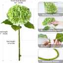 ZYTUYO 4 Pcs Real Touch Light Green Dark Green Hydrangeas Artificial Flower 21'' Realistic Faux Latex Hydrangeas Flower for Home Decor Kitchen Living Room Spring Table Wedding Xmas Arrangement