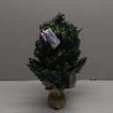 Mini Christmas Tree with Lights,Holiday Artificial Flocked Mini Christmas Tree Decoration,Includes 50 Led Warm Yellow Lights and Cloth Bag,Indoor Home Evergreen Tabletop Decor 2ft/24inch