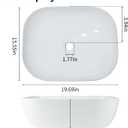 Vessel Sink,19-Inch Vessel Sink, Rectangular Above-Counter Bathroom Sink, White 19x15 Inch Ceramic Vessel SinkVanity Sinkn