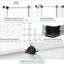 C&AHOME Cube Storage Organizer, 6-Cube Shelves Units, Closet Cabinet, DIY Plastic Modular Book Shelf, Ideal for Bedroom, Living Room, Office, 36.6" L x 12.4" W x 36.6" H Translucent White SBTM3506A