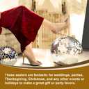 MECCANIXITY 28800 PCS Glass Mirrors Disco Ball Tiles Self-Adhesive Gold Mirror Mosaic Tiles 5 x 5mm for Disco Ball, DIY Craft, KTV Decoration 48 Sheet