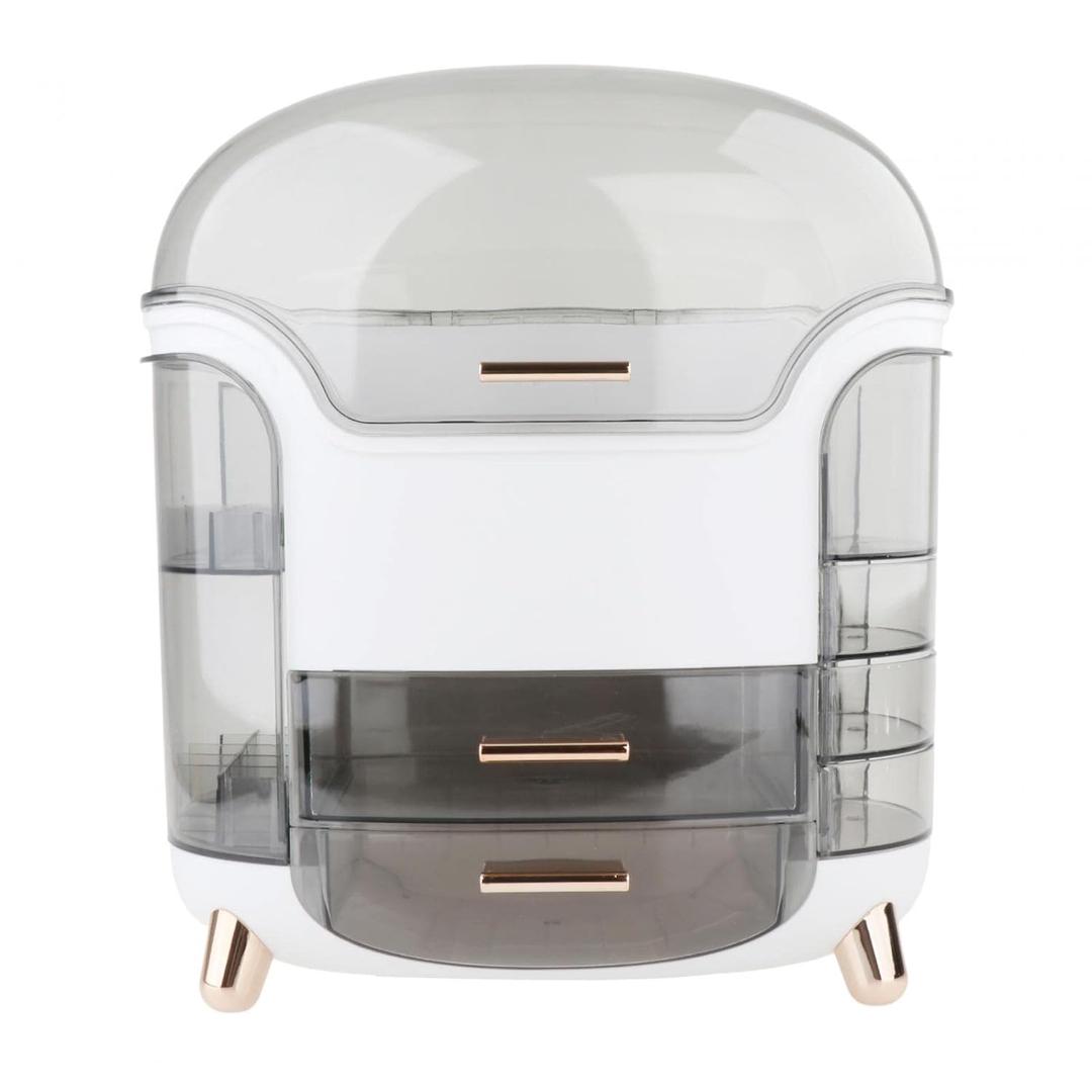 Stylish Makeup Storage Solution for Vanity Or Dresser - Spacious Organizer with Ample Capacity, White