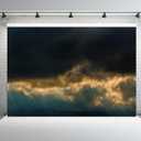 BELECO 7x5ft Fabric Dark Sky Clouds Backdrop Stormy Cloud Background Cloudy Backdrop for Themed Party Decorations Church Decor Banner Photo Studio Booth Props