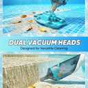 Saker Handheld Pool Vacuum for Above Ground Pool, Cordless Pool Cleaner with Telescopic Pole, 18.5 GPM Powerful Suction, 60-Min Runtime Rechargeable for Inground Pools, Spas, Hot Tubs