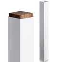 Thyle 2 Pcs 4 x 4 x 39.4 Inches(Actual 3.5 x 3.5) Post Sleeve Vinyl Post Wrap Cover White Column Wraps for Porch Weatherproof for Lasting Durability Easy Installation on Patio Decks Porches Mailbox