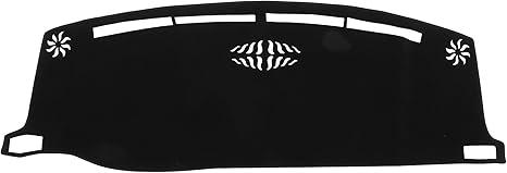 Car Dashboard Cover Compatible Protective Polyester Black Center Console Interior Trim Dash Cover Mat Pad