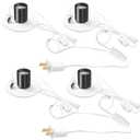 Blow Mold Light Kit Replacement,for MB48 E27 E26 Single Bulb Cord Kit for Salt Lamp,for Halloween,Christmas,Craft Indoor Outdoor Decorations,Salt Lamp Base with Switch Plug(2 Pieces) (White)