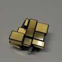 D-FantiX Shengshou Mirror Cube 3x3 Speed Cube Gold Mirror Blocks Cube 3x3x3 Different Shapes Puzzle Cube Toys for Kids Adult