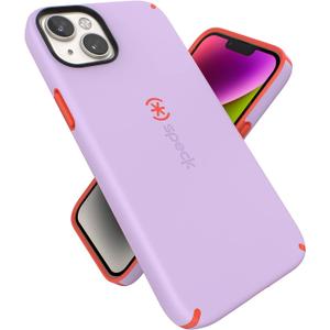 Speck iPhone 15 Plus & 14 Plus Case - Drop Protection, Scratch Resistant, Built for MagSafe iPhone Case with Soft Touch Coating - 6.7" iPhone, Dual Layer - Spring Purple/Energy Red CandyShell Pro