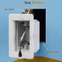 DVFR1W-1 Recessed Outlet Box, Recessed Electrical Box for Wall Mount TV, Outlet Mounting Box for New Construction&Retrofit Projects, Wall Outlet Box with Duplex & Decorator Style Covers,1-Gang