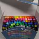 Markers for Adult Coloring 72 Colored Pens Dual Tip Brush Markers for Coloring Books