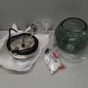 Gray Green Glass Pendant Lights Kitchen Island Lighting Globe Pendant Light Fixtures Modern Pendant Lighting for Kitchen Island Bedroom Living Dining Room Light Fixture(5.9in, 1-Pack)